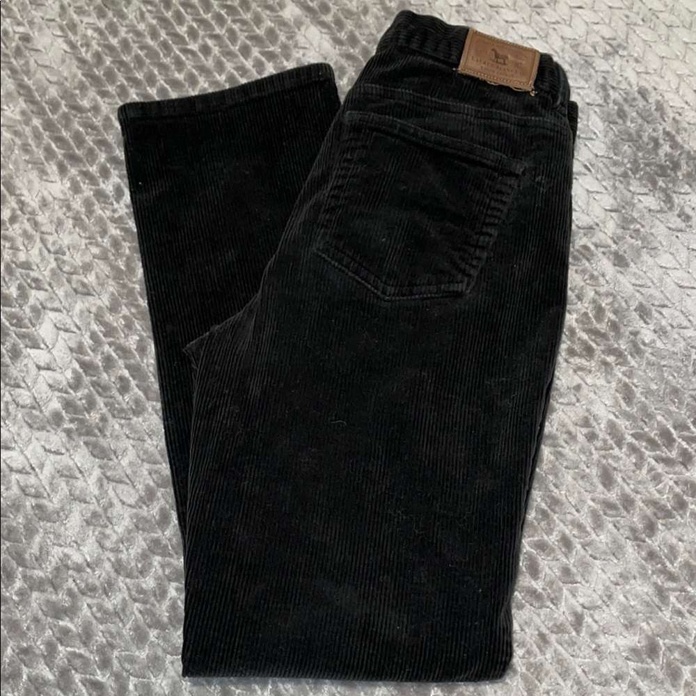 Lauren Ralph Lauren Black Corduroy Pants.  Size 6.  High waist.  Straight Leg.